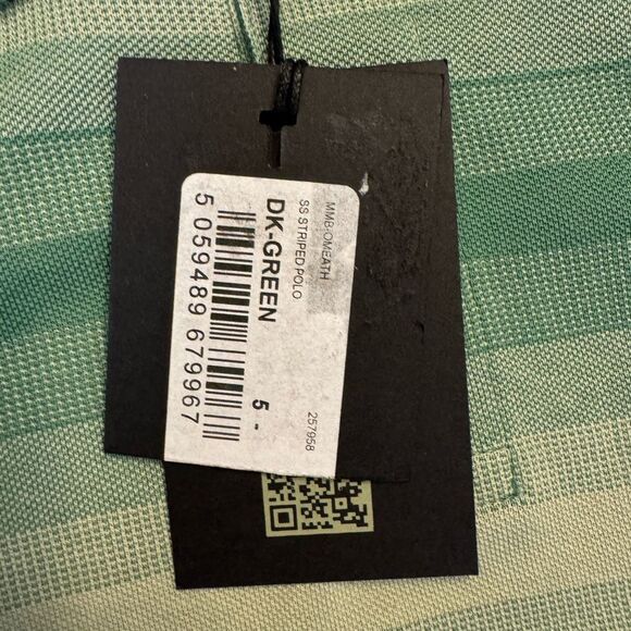 Ted Baker Omeath SS Striped Polo Striped Green Size 5 (US XL) - NWT - Picture 4 of 10